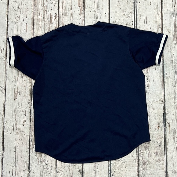 New York Yankees Blue Stitched MLB Baseball Sports Majestic Jersey - Picture 2 of 5